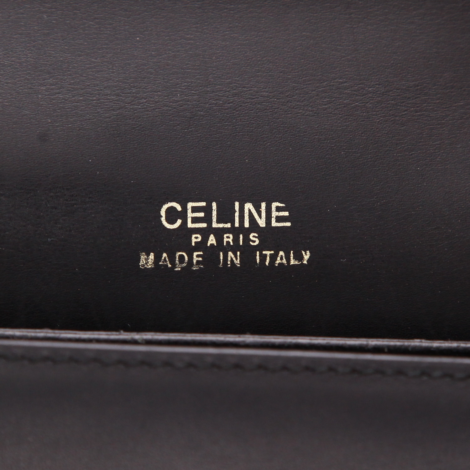 Sac porté épaule ou main Celine  Vintage en cuir noir - Detail D2