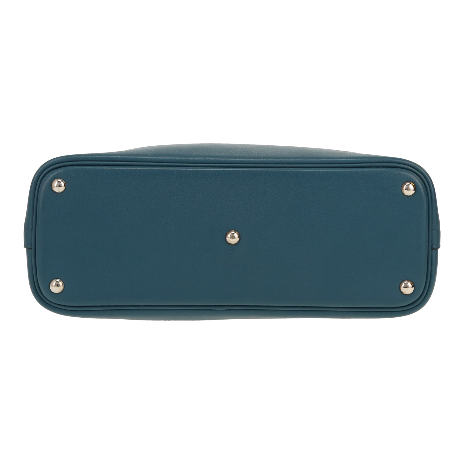 Hermès  Bolide 25 cm handbag  in blue Colvert Swift leather - Detail D1