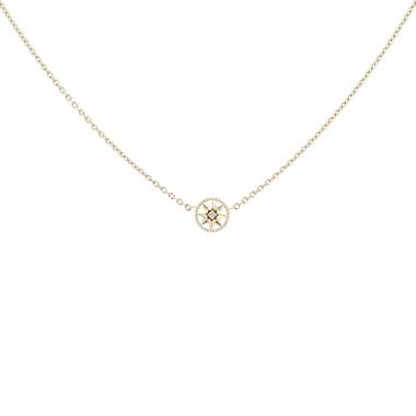 Collier Dior Rose des vents XS en or jaune et diamant