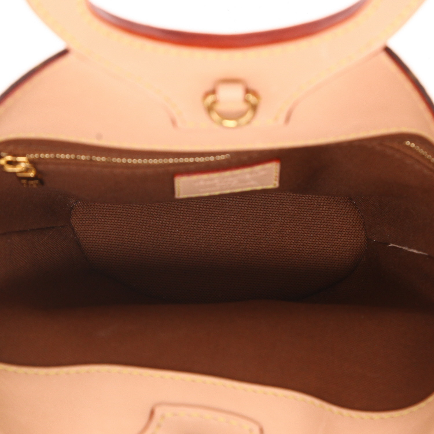 Louis Vuitton  Rivage BB shoulder bag  in brown monogram canvas  and natural leather - Detail D3