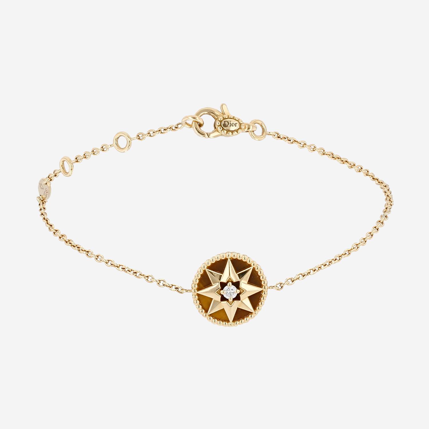 Dior Rose des vents bracelet in yellow gold, tiger eye stone and diamond