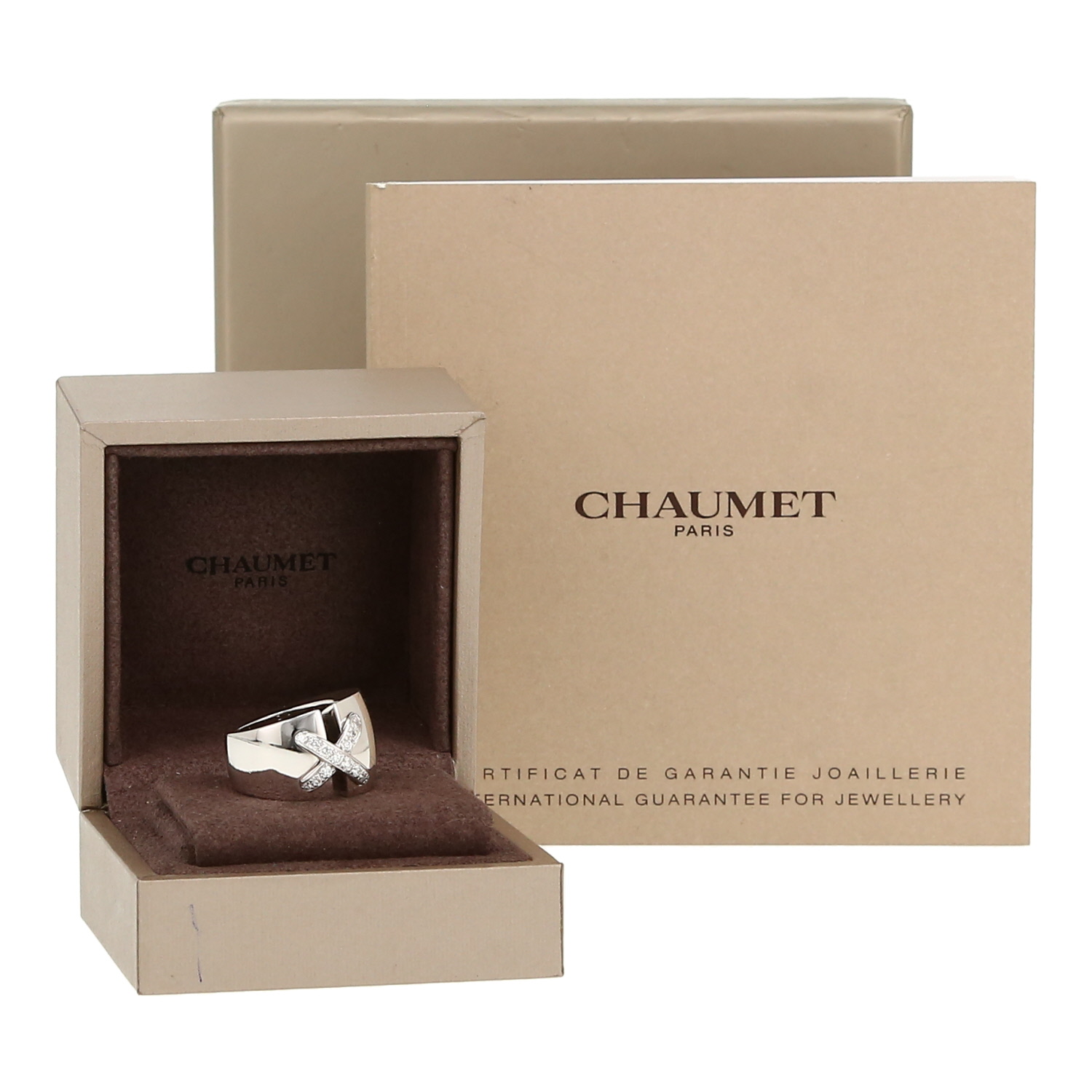 Chaumet Lien large model ring in white gold and diamonds - Detail D2