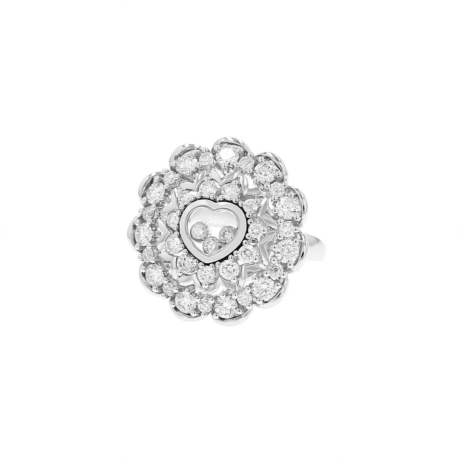 Bague Chopard Happy Diamonds or blanc diamants occasion Bague Chopard Happy Diamonds or blanc diamants occasion