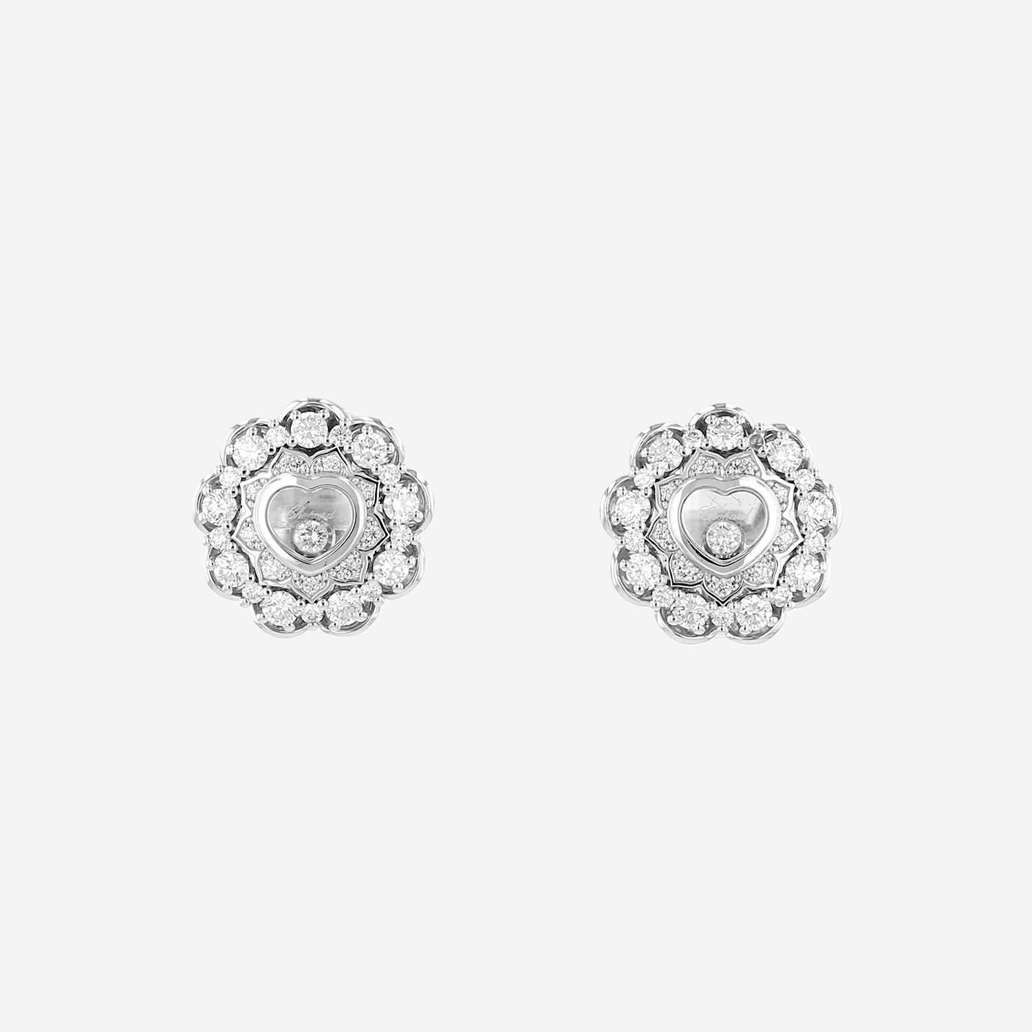 Chopard  earrings in white gold and diamonds