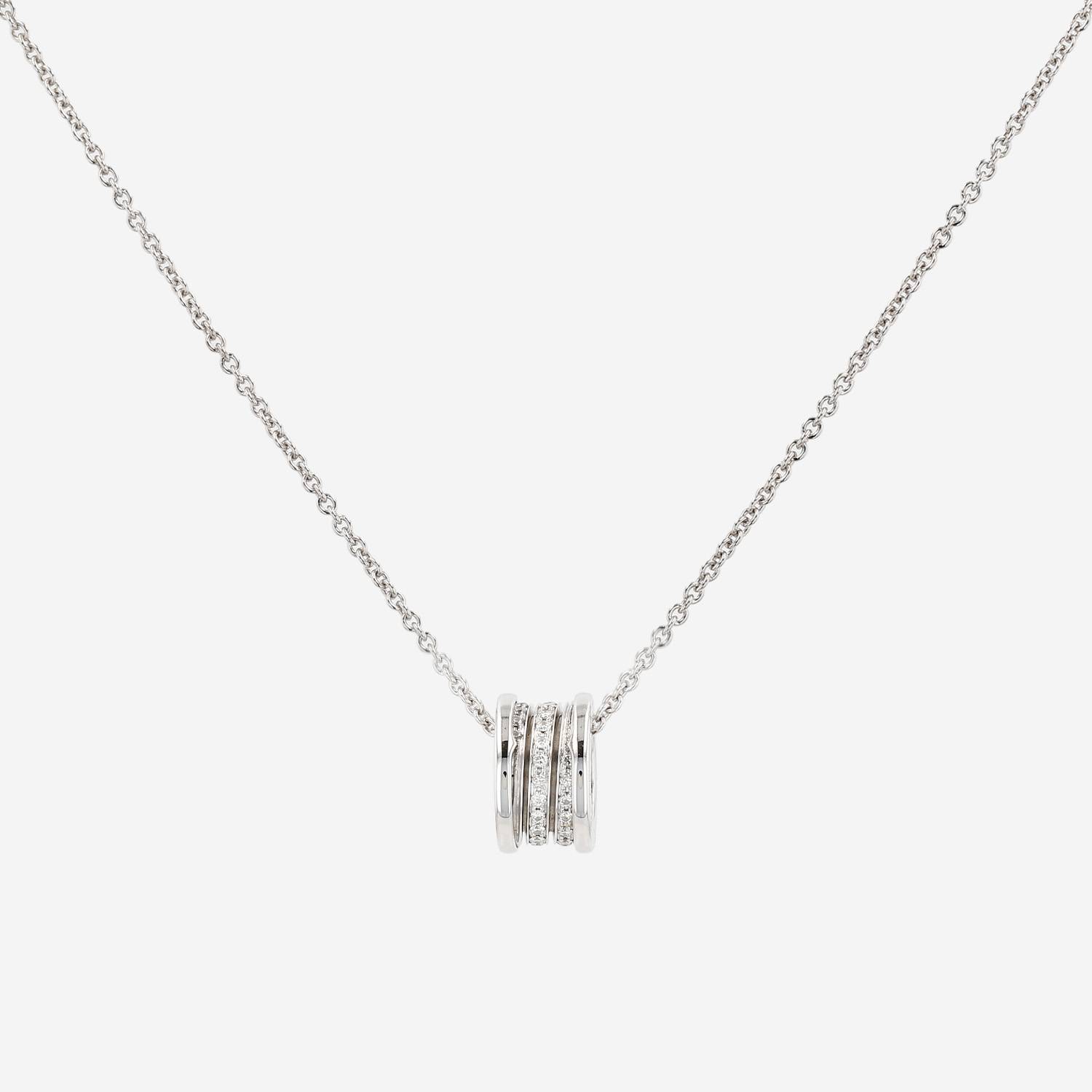 Bulgari B.Zero1 necklace in white gold and diamonds