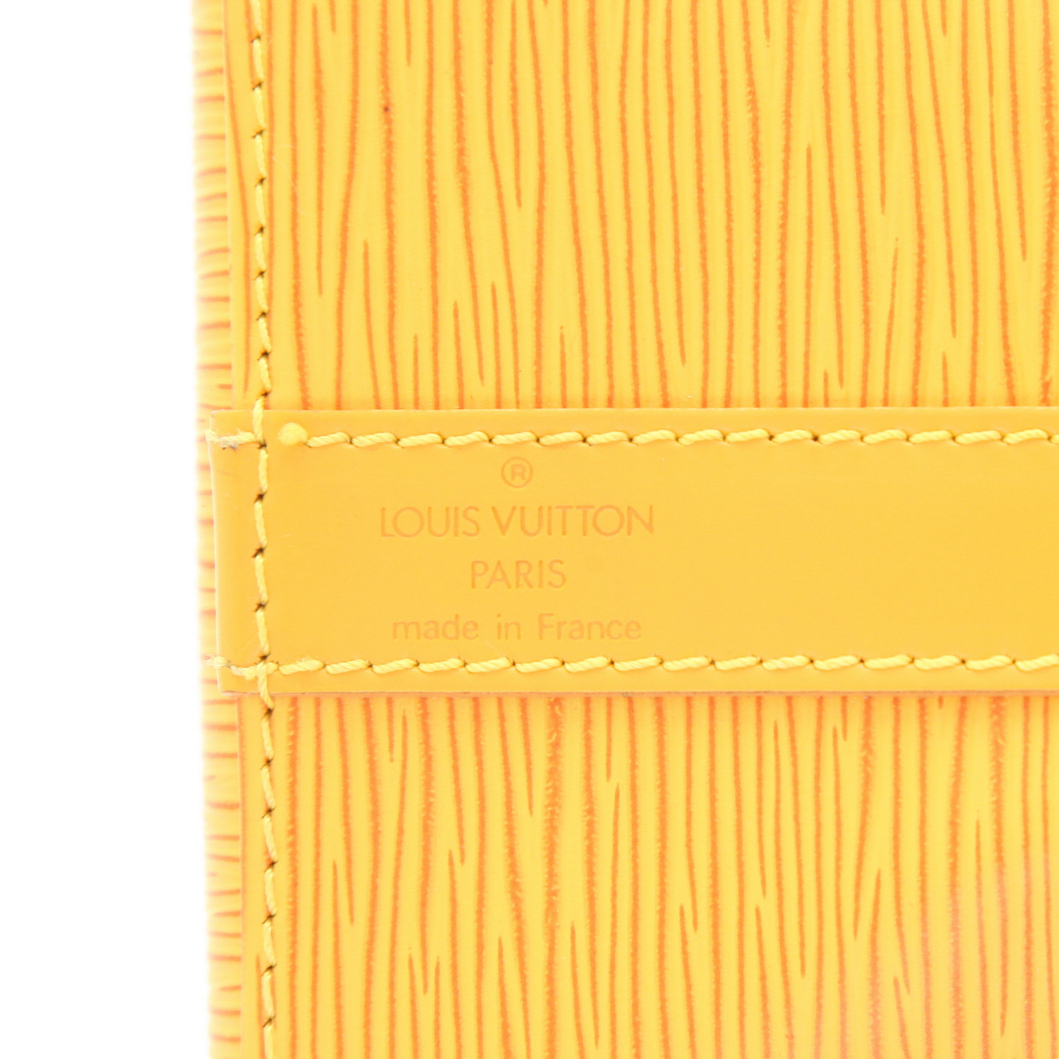 Sac à main Louis Vuitton  Noé en cuir épi jaune - Detail D2