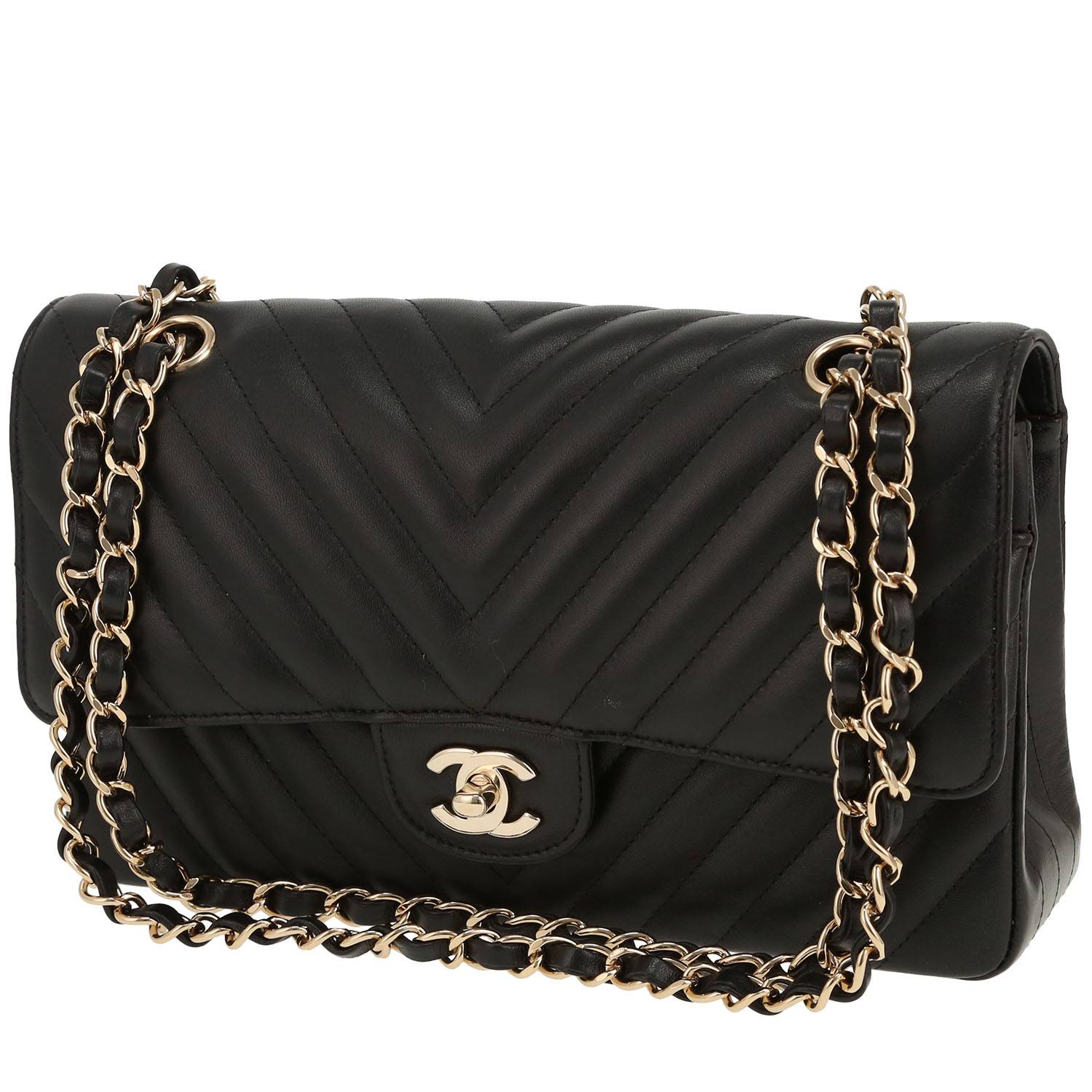 Sac Chanel Timeless Classic Matelassé Noir Occasion Sac Chanel Timeless Classic Matelassé Noir Occasion
