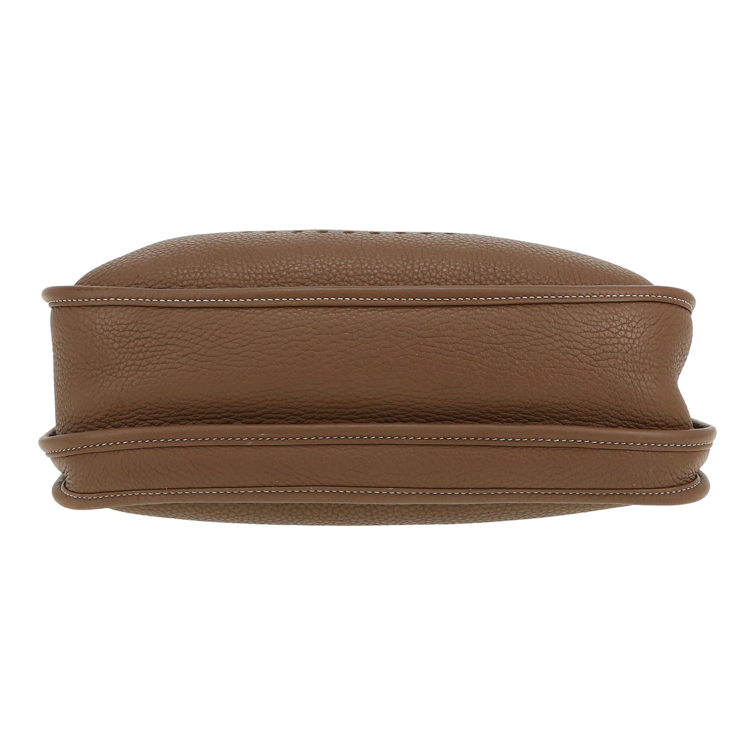 Bolso bandolera Hermès  Evelyne 29 cm en cuero togo marrón etoupe - Detail D1