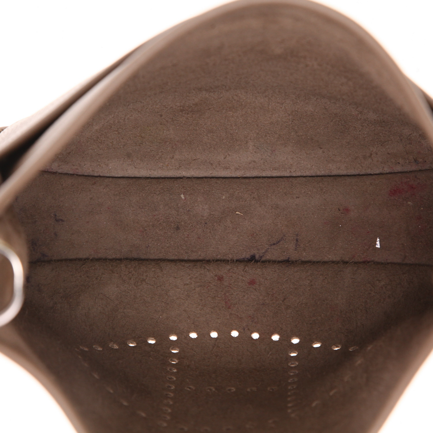 Bolso bandolera Hermès  Evelyne 29 cm en cuero togo marrón etoupe - Detail D3