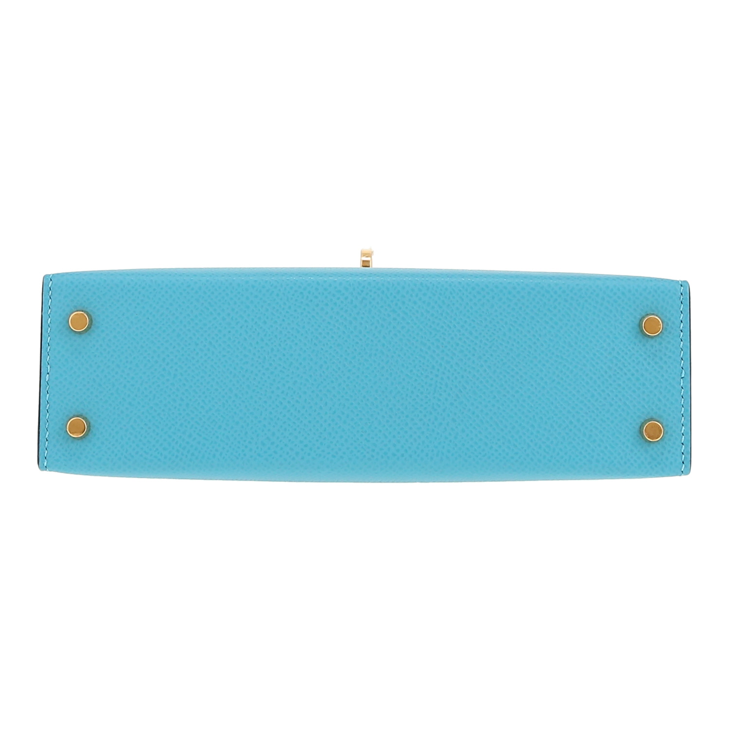 Bolso bandolera Hermès  Kelly 20 cm en cuero epsom Azul del Norte - Detail D1