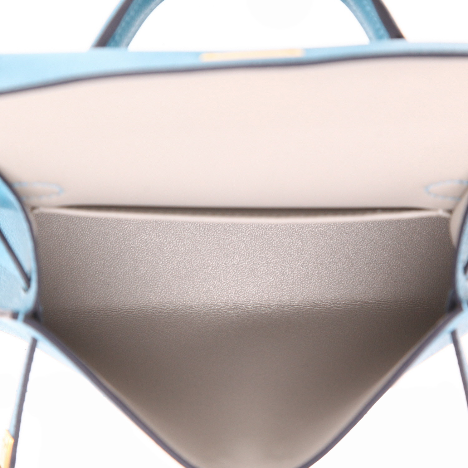 Bolso bandolera Hermès  Kelly 20 cm en cuero epsom Azul del Norte - Detail D3