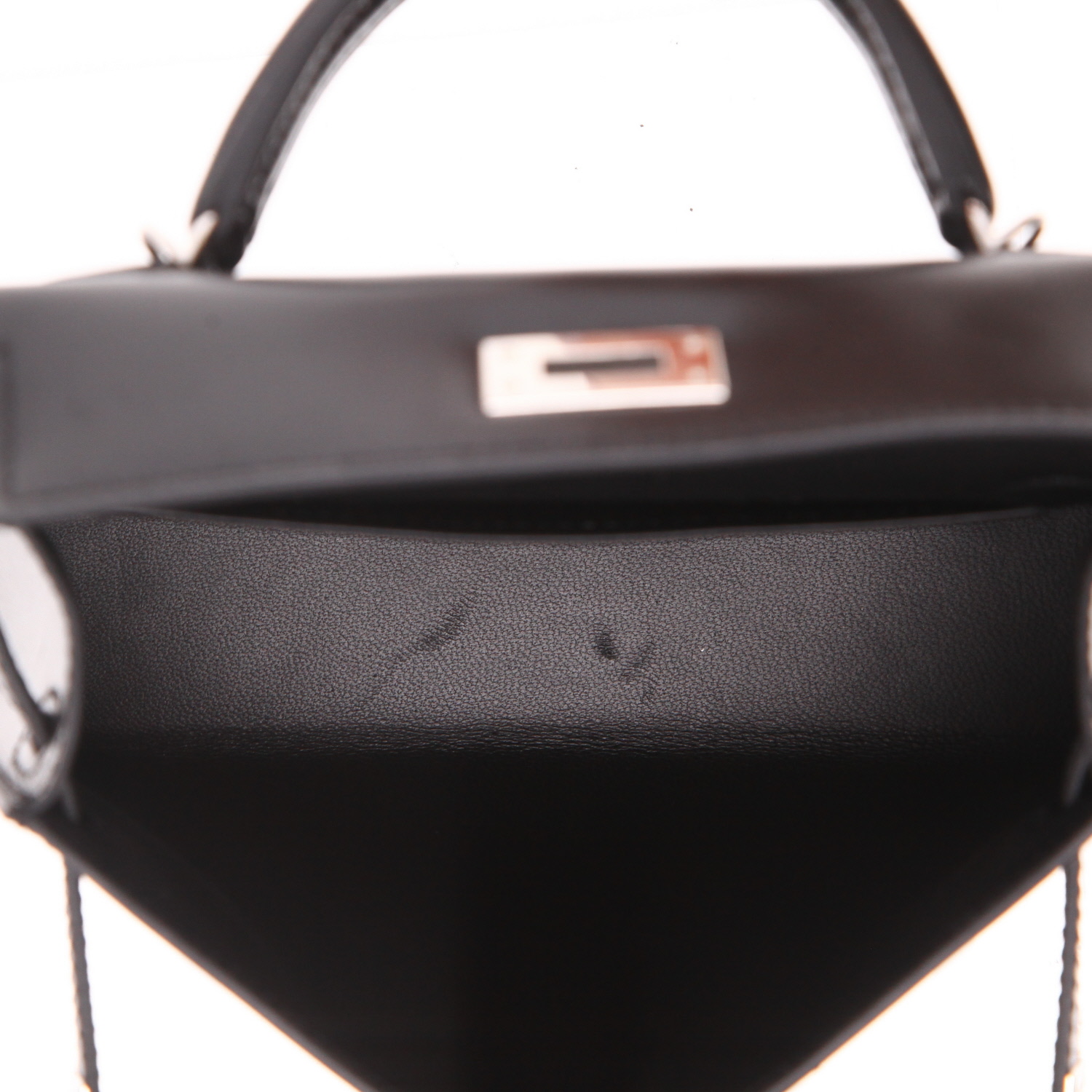 Sac à main Hermès  Kelly 20 cm en cuir box noir - Detail D3