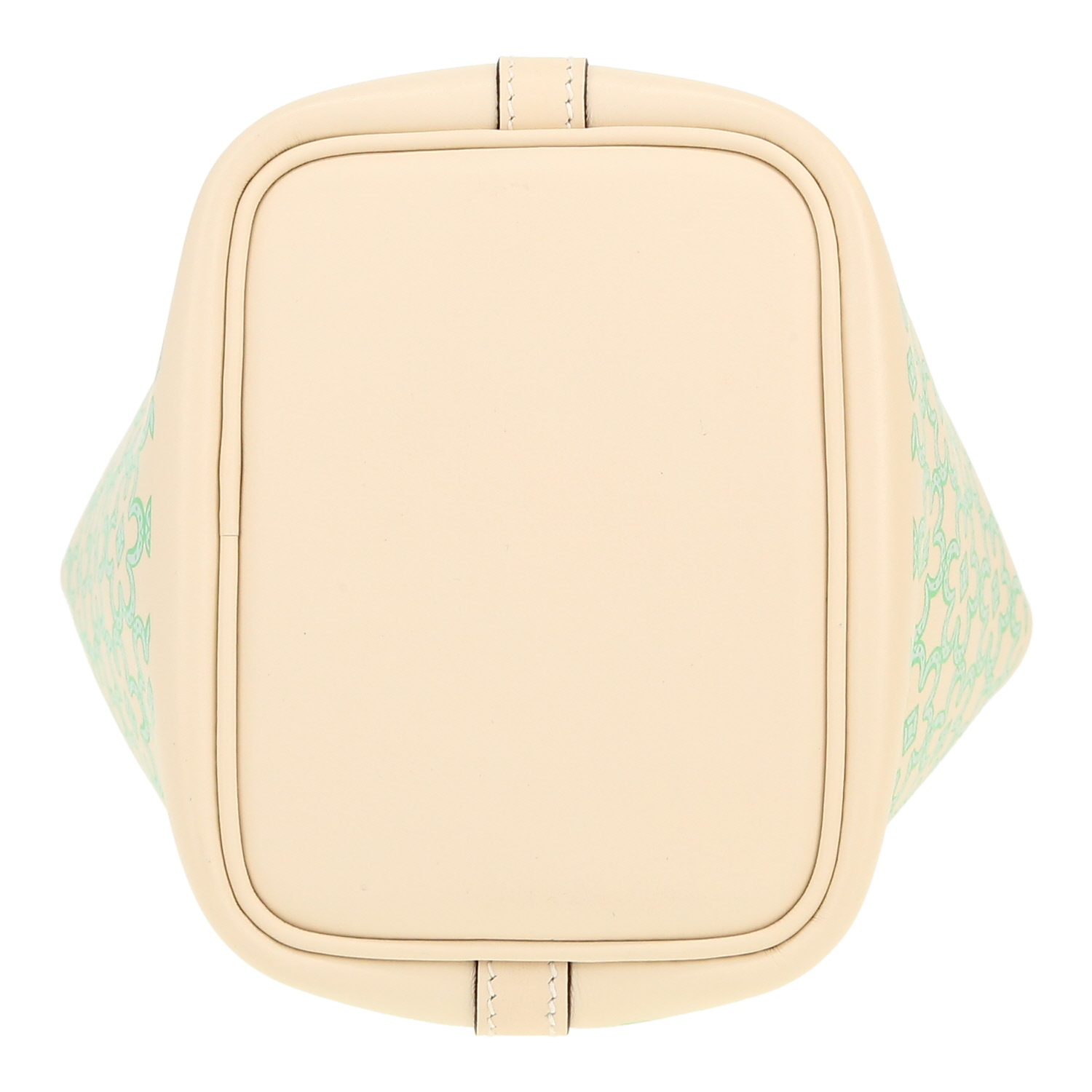 Hermès  Picotin 22 cm Micro Lucky Daisy handbag  in Nata and green Swift leather - Detail D1
