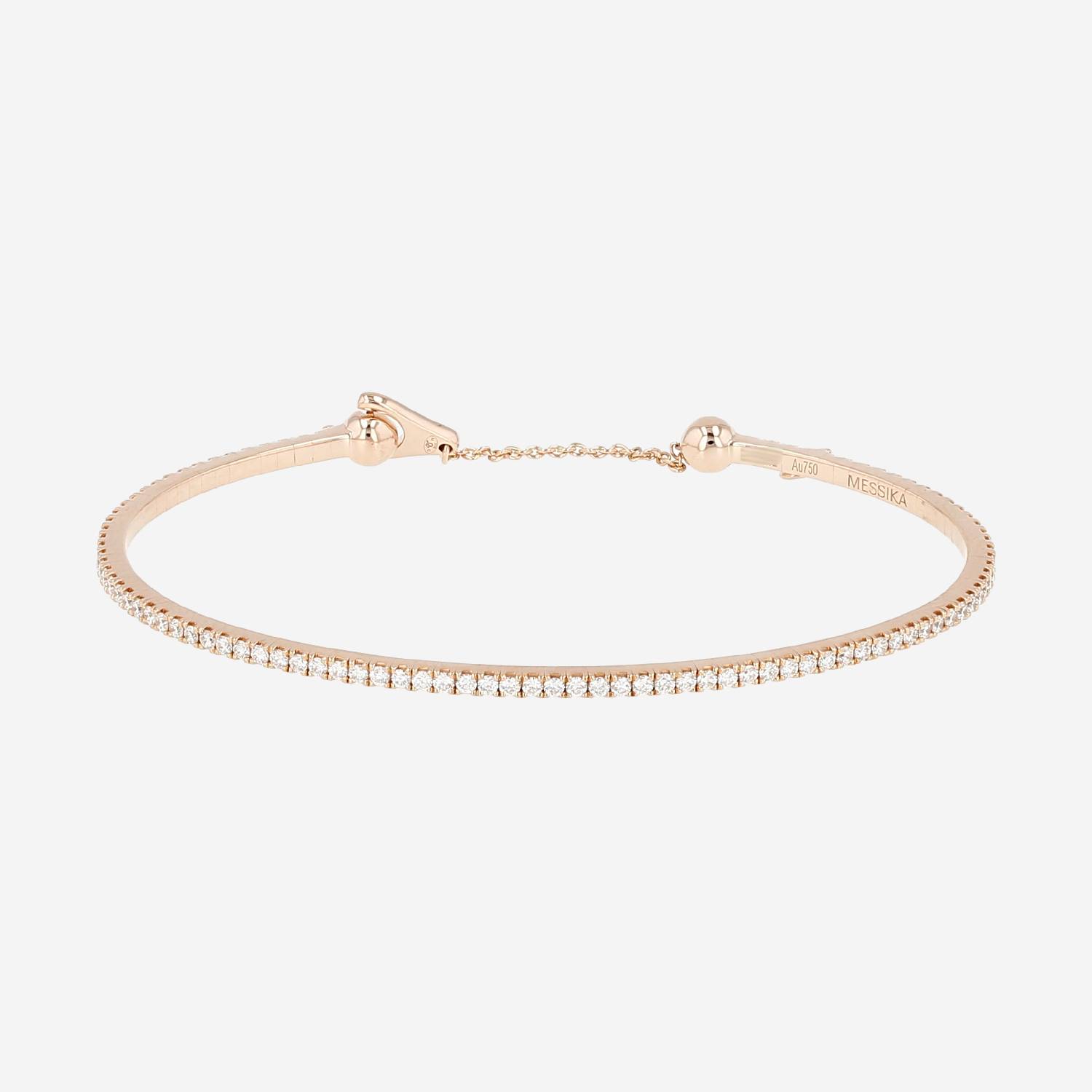 Bracciale Messika Skinny in oro rosa e diamanti Bracciale Messika Skinny in oro rosa e diamanti