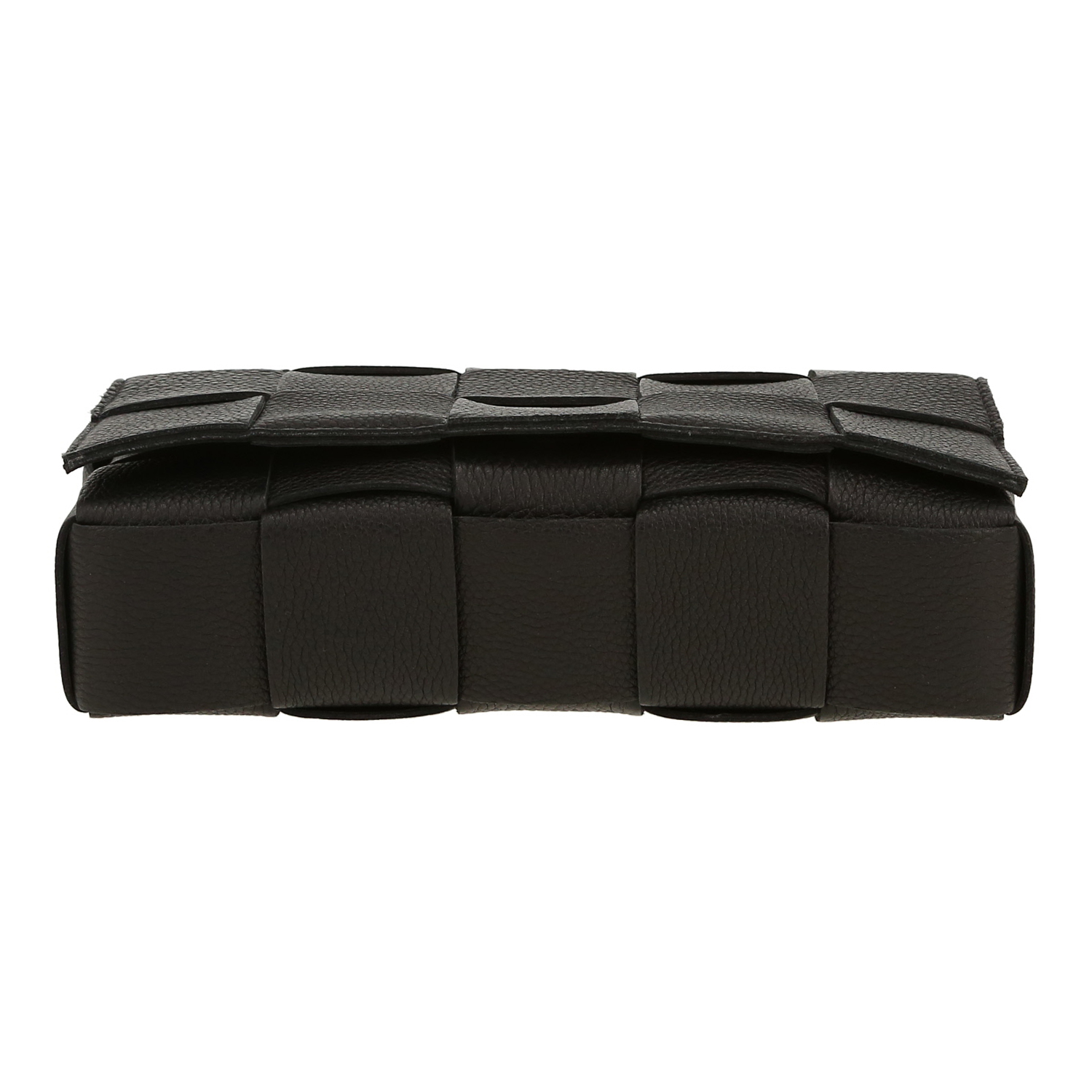 Bolso bandolera Bottega Veneta  Cassette en cuero intrecciato negro - Detail D1