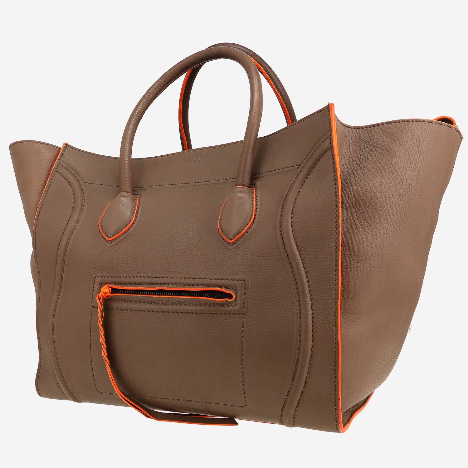 Celine  Phantom shopping bag  in taupe leather