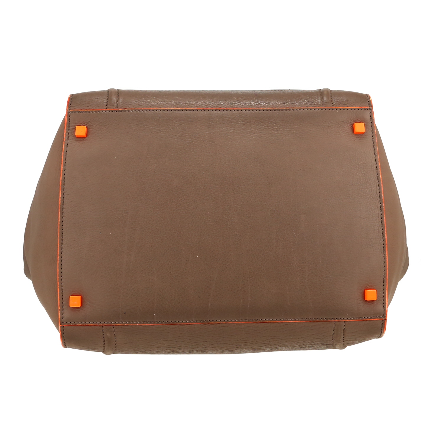 Sac cabas Celine  Phantom en cuir taupe - Detail D1