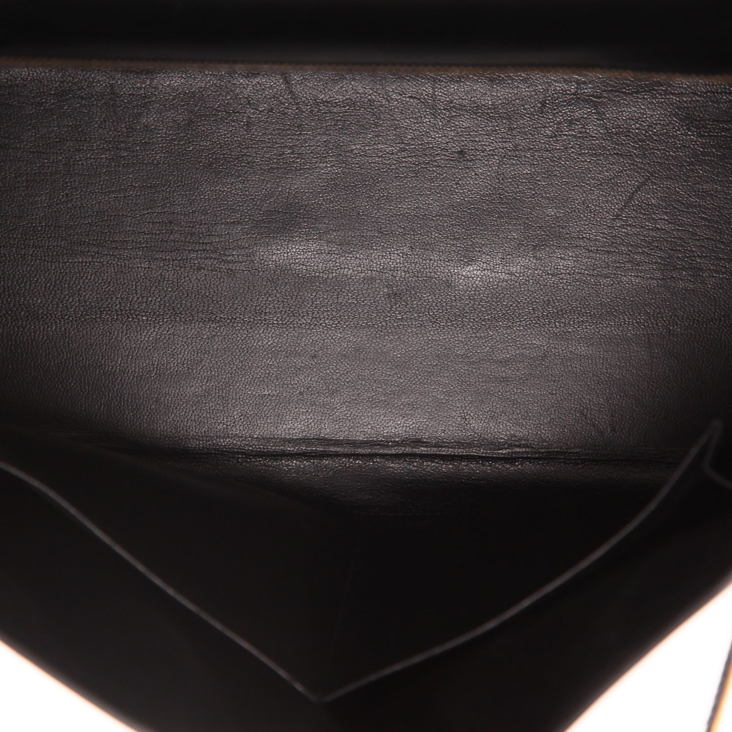 Bolso de mano Hermès  Kelly 32 cm en cuero box negro - Detail D3