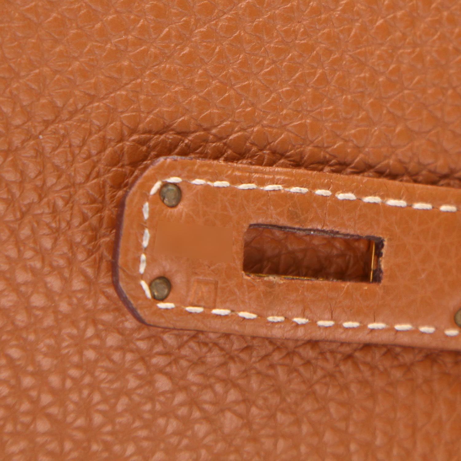 Sac à main Hermès  Birkin 35 cm en cuir togo gold - Detail D4