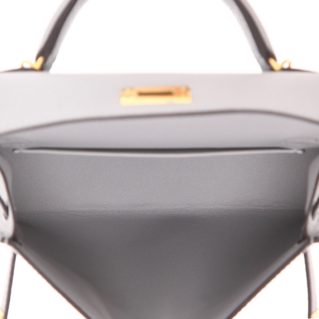 Sac bandoulière Hermès  Kelly 20 cm en cuir epsom Bleu Orage - Detail D3