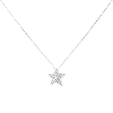 Collier Chanel Comète Géode moyen modèle en or blanc et diamants Collier Chanel Comète Géode moyen modèle en or blanc et diamants