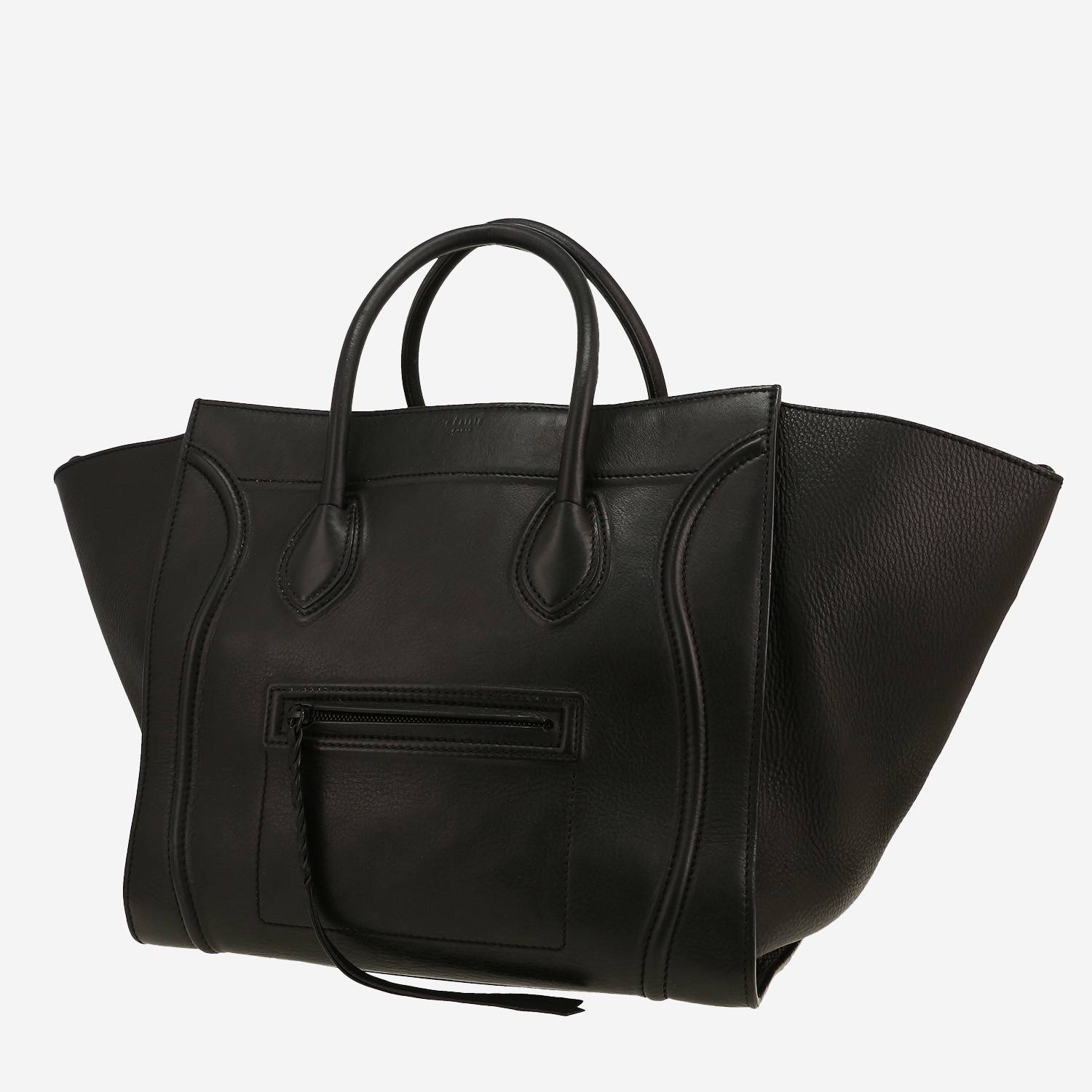 Celine  Luggage handbag  in black leather