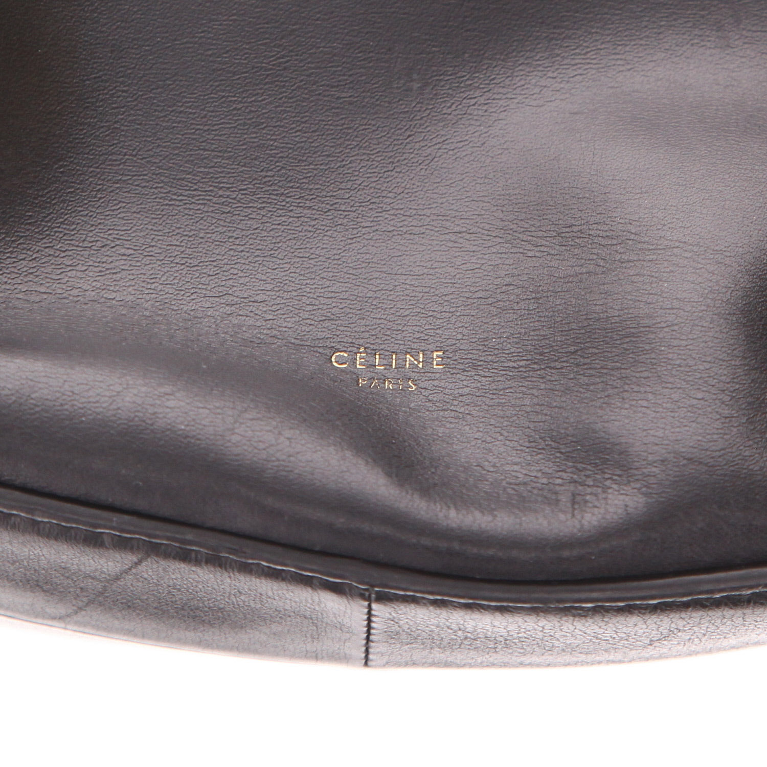 Celine Hobo handbag in black leather - Detail D2