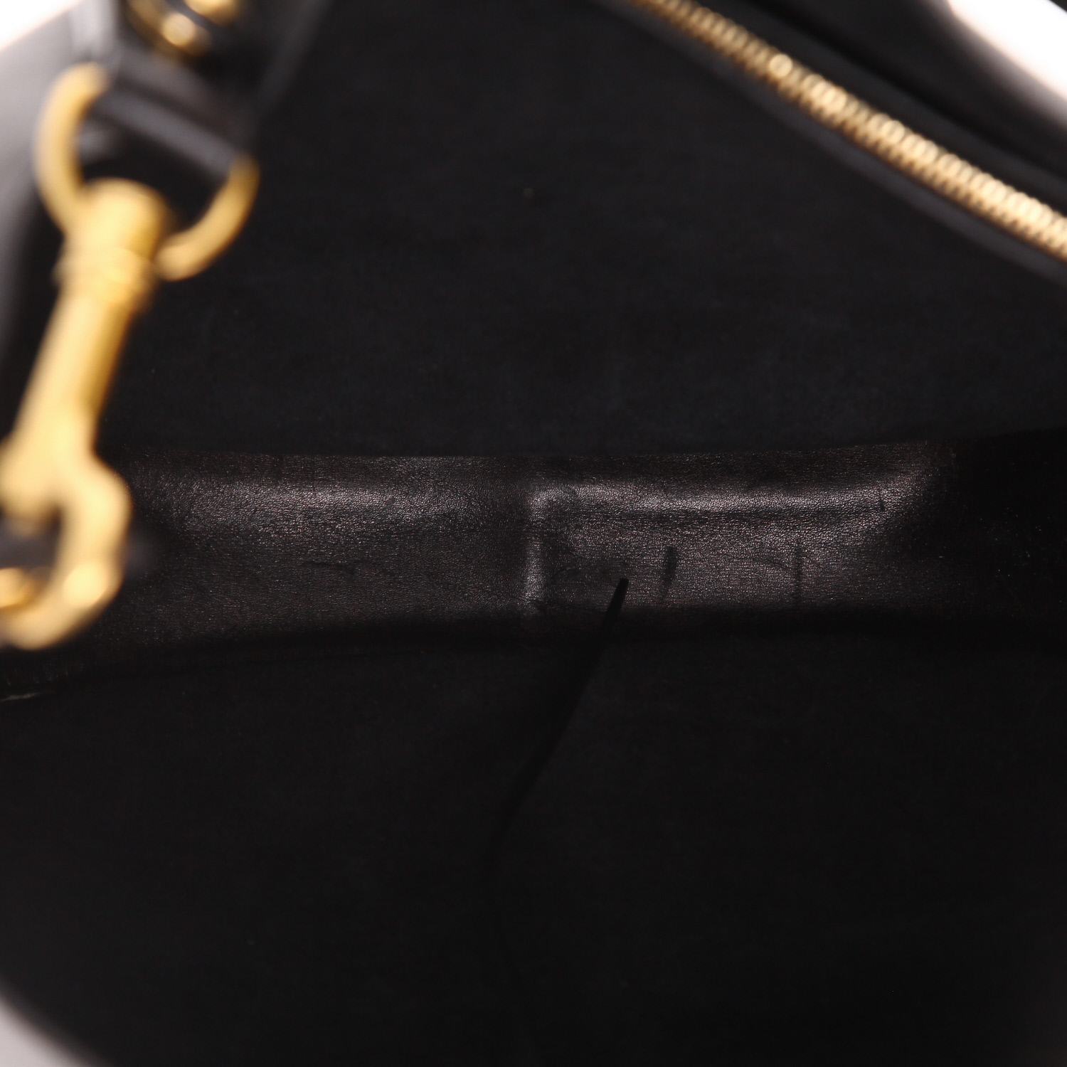Sac à main Celine  Hobo en cuir noir - Detail D3