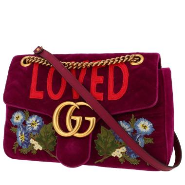 Sac à main Gucci  GG Marmont en velours violet