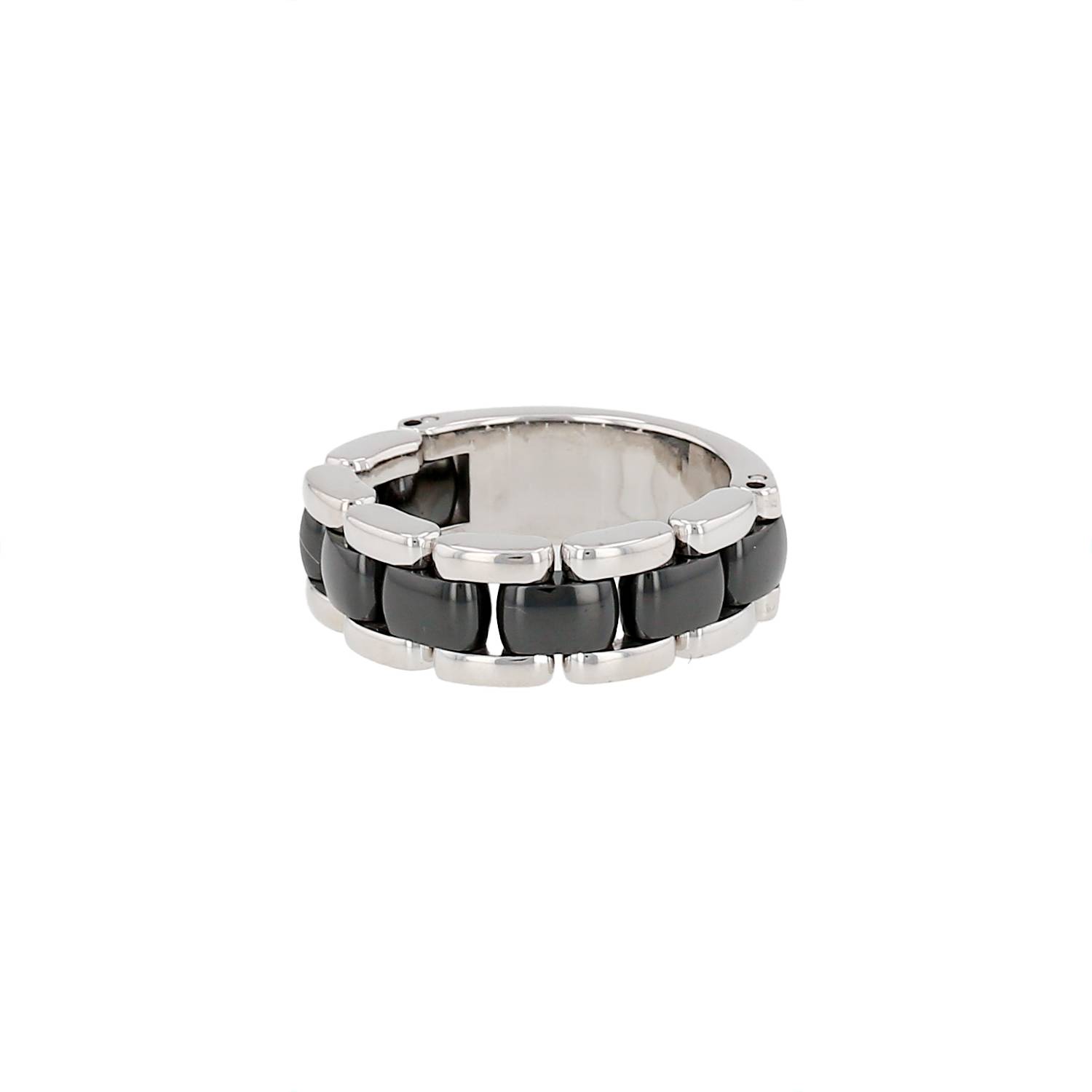 Bague Chanel Ultra articulée or blanc céramique occasion Bague Chanel Ultra articulée or blanc céramique occasion