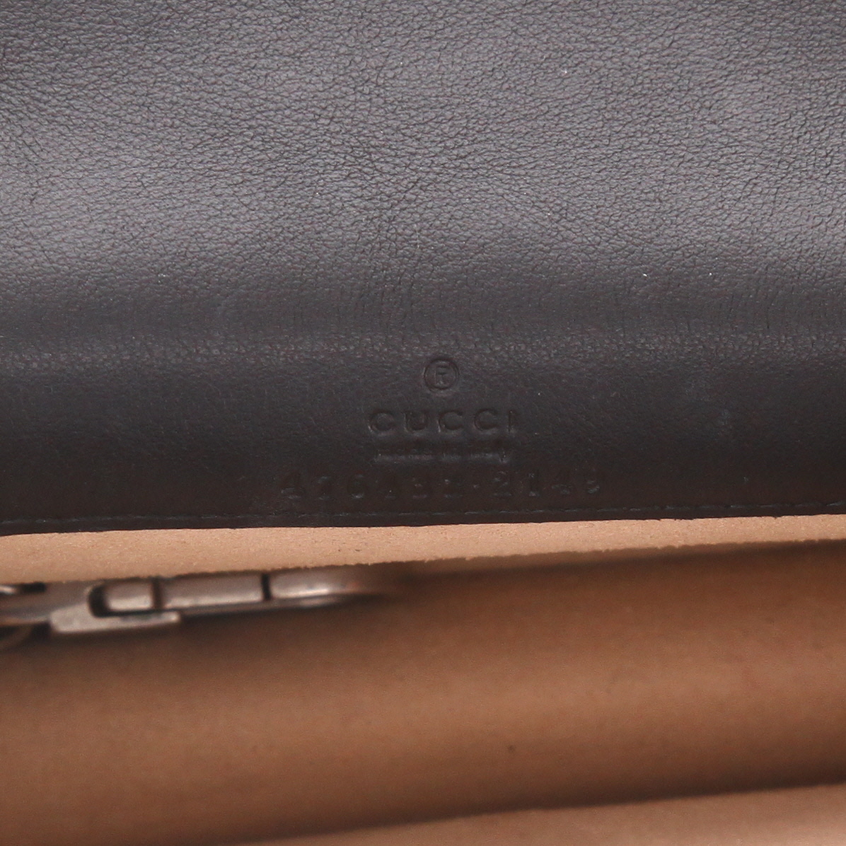 Borsa a tracolla Gucci  Dionysus in velluto verde e pelle nera - Detail D2