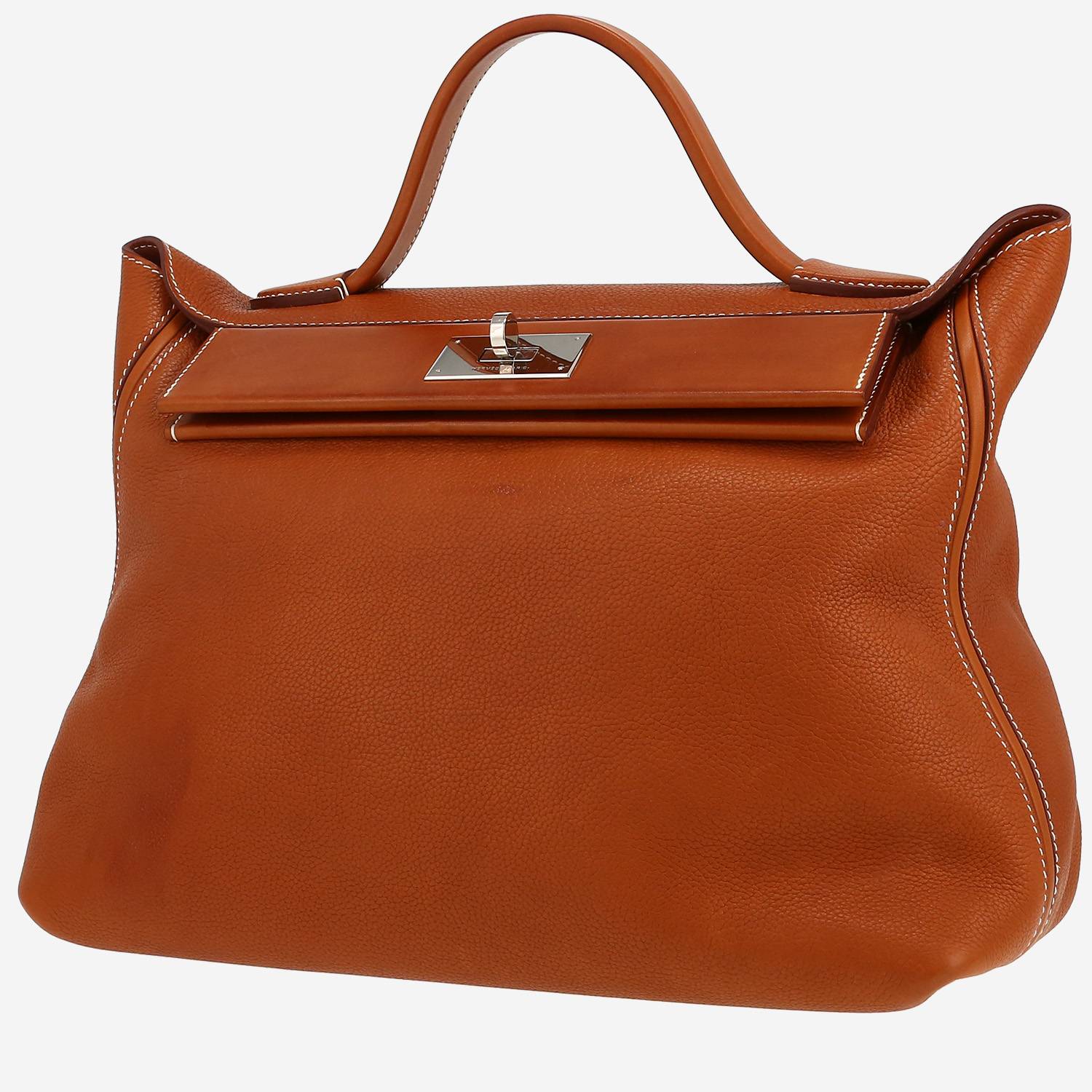 Bolso de mano Hermès  24/24 modelo grande  en Barenia Faubourg rojiza