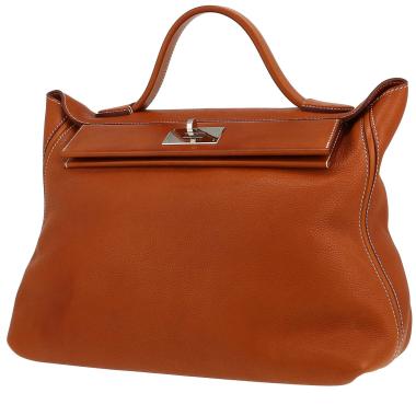 Hermès  24/24 large model  handbag  in fawn Barenia Faubourg