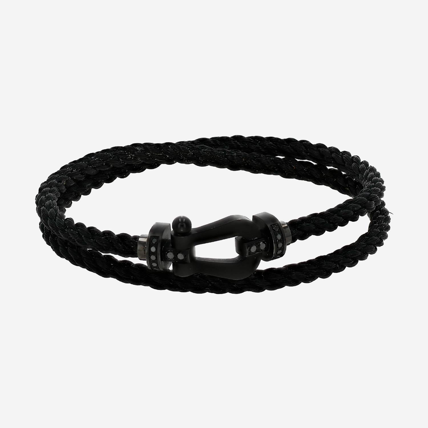 Fred Force 10 large model bracelet in titanium and diamonds