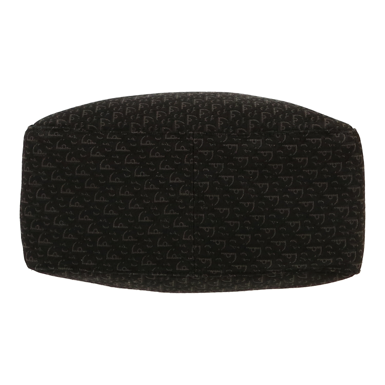 Bolso de mano Dior  Vintage en lona Monogram Oblique negra y cuero negro - Detail D1