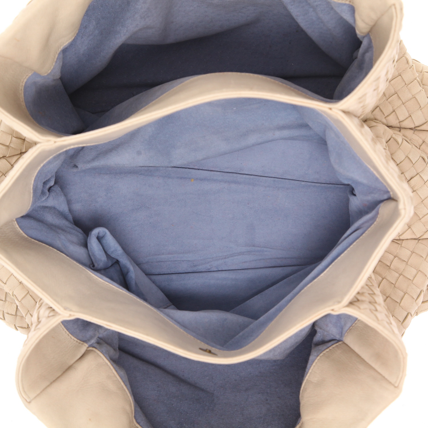 Bolso de mano Bottega Veneta  Roma en cuero intrecciato beige - Detail D3