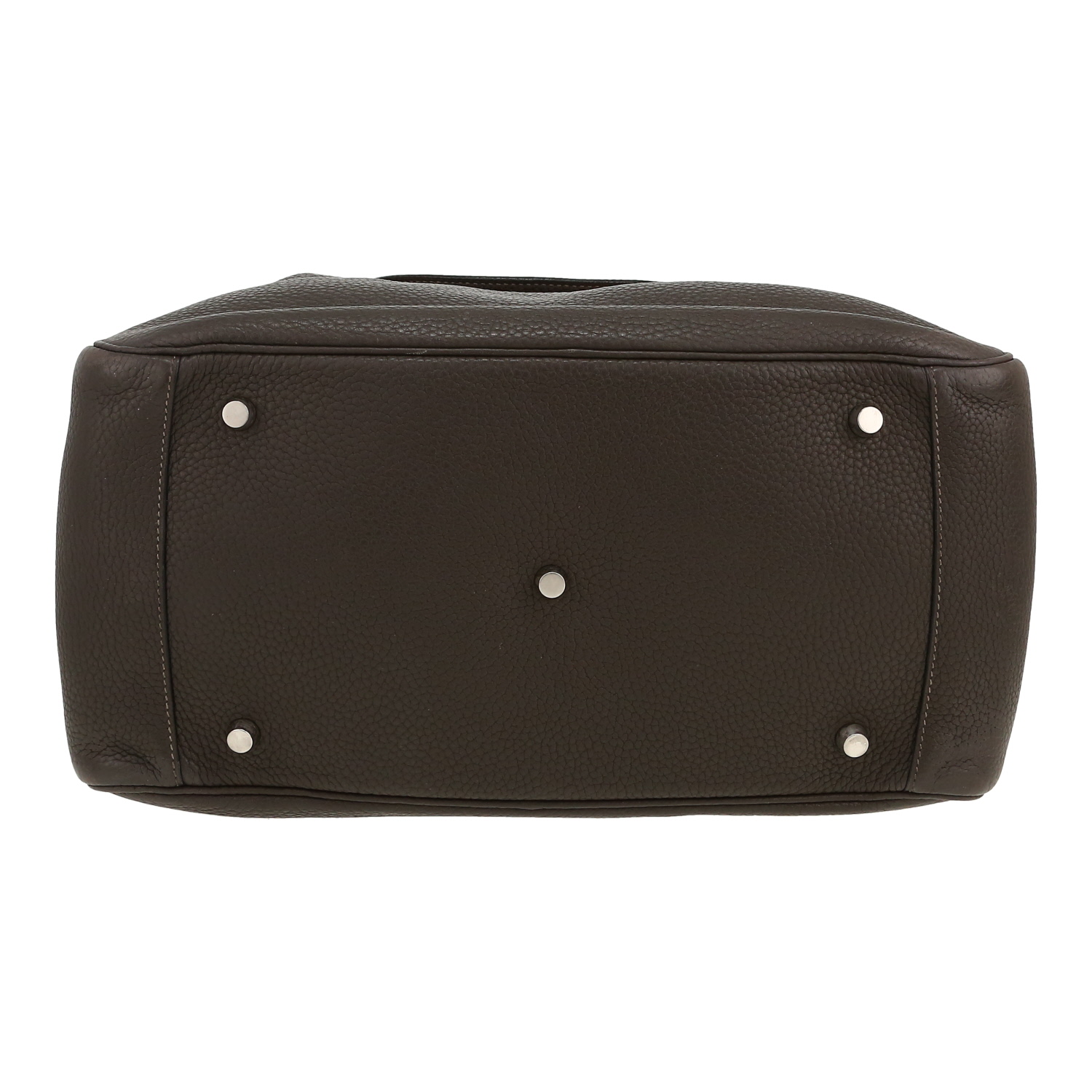 Hermès  Lindy 34 cm shoulder bag  in grey togo leather - Detail D1