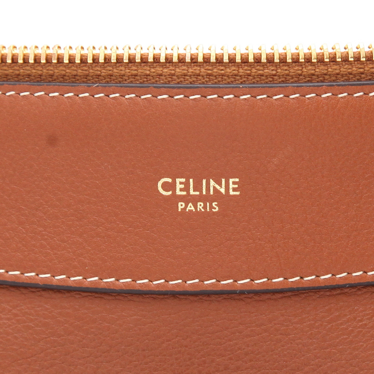 Bolso de mano Celine  Romy en cuero marrón - Detail D2