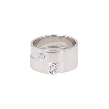 Dinh Van Double Sens ring in white gold and diamonds