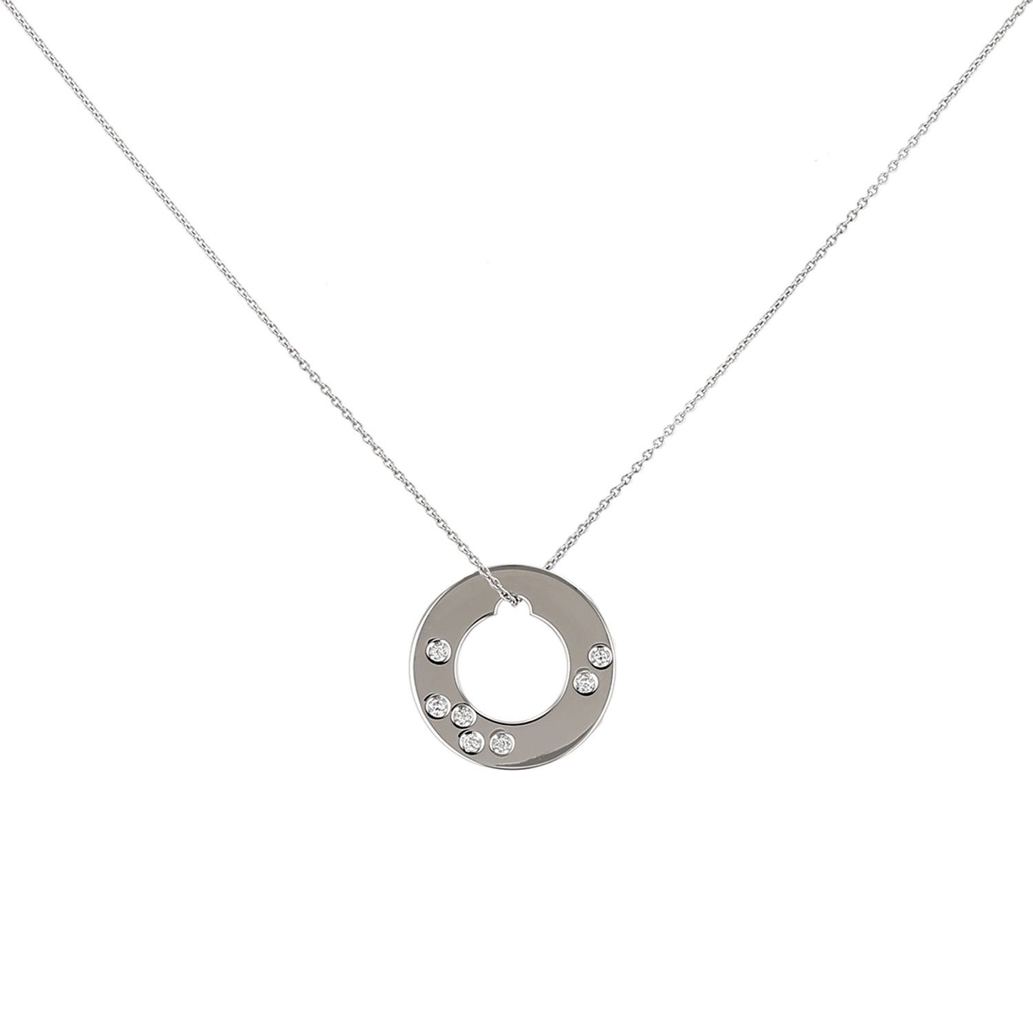 Collier Dinh Van Cible en or blanc et diamants