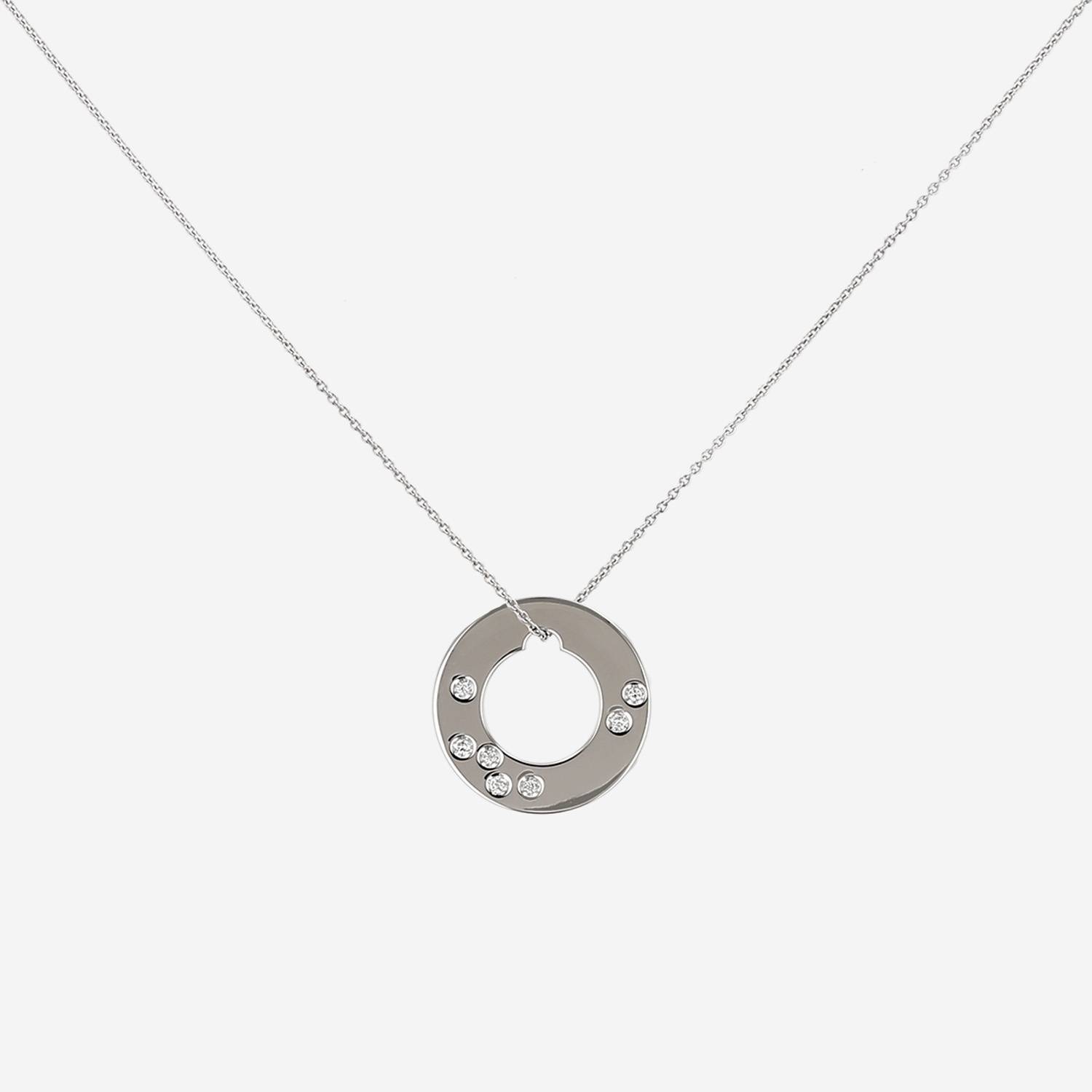Dinh Van Cible necklace in white gold and diamonds Dinh Van Cible necklace in white gold and diamonds