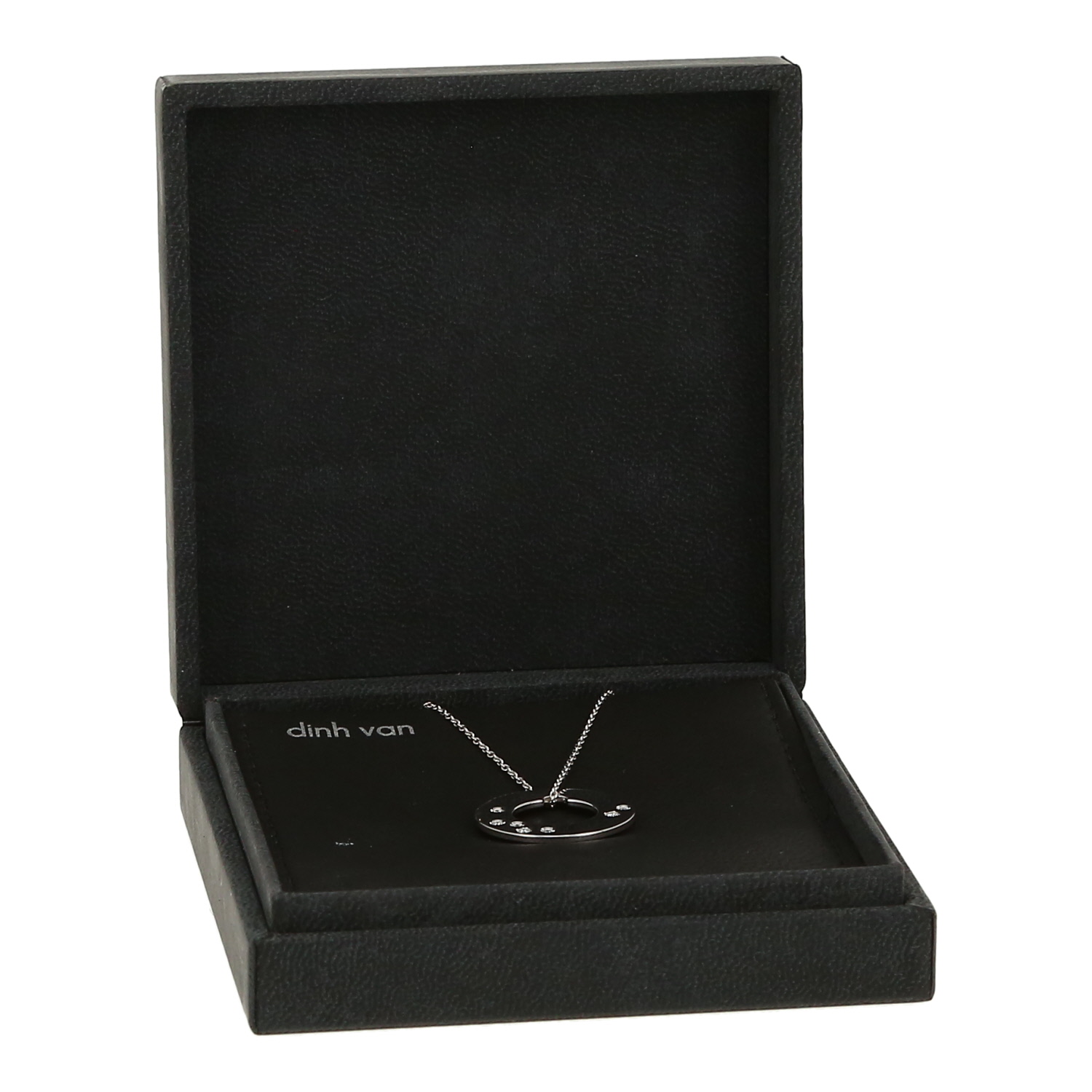 Dinh Van Cible necklace in white gold and diamonds - Detail D2