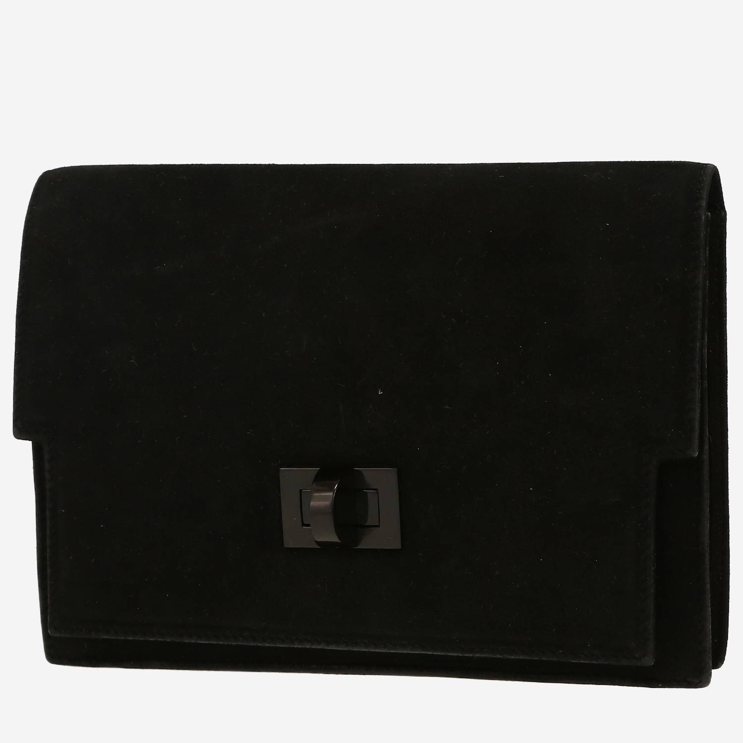 Bolsito de mano Hermès  Vintage en cuero de ternero doblis negro