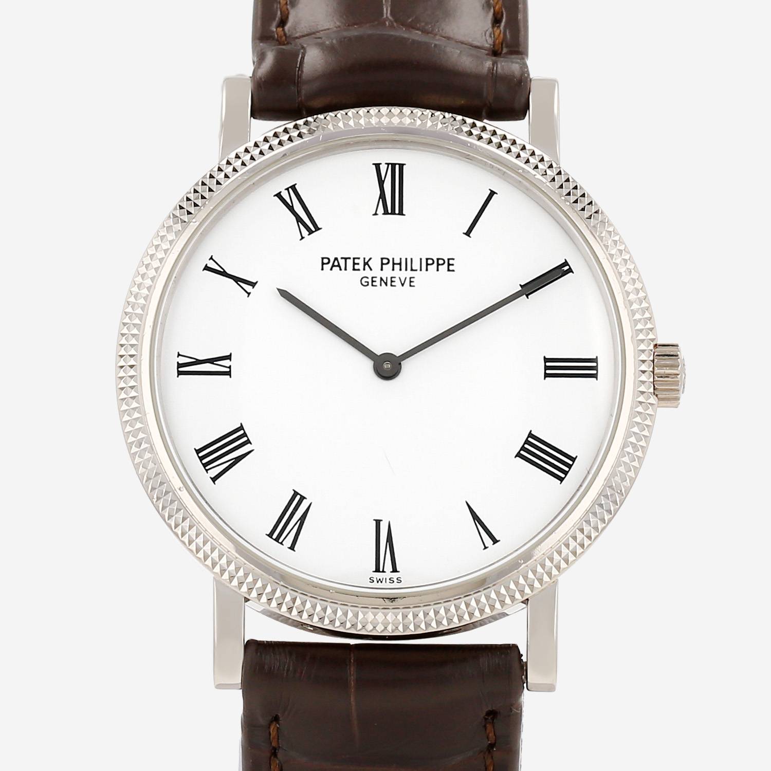 Reloj Patek Philippe Calatrava Clous De Paris de oro blanco Ref: Patek Philippe - 5120  Circa 1990 Reloj Patek Philippe Calatrava Clous De Paris de oro blanco Ref: Patek Philippe - 5120  Circa 1990