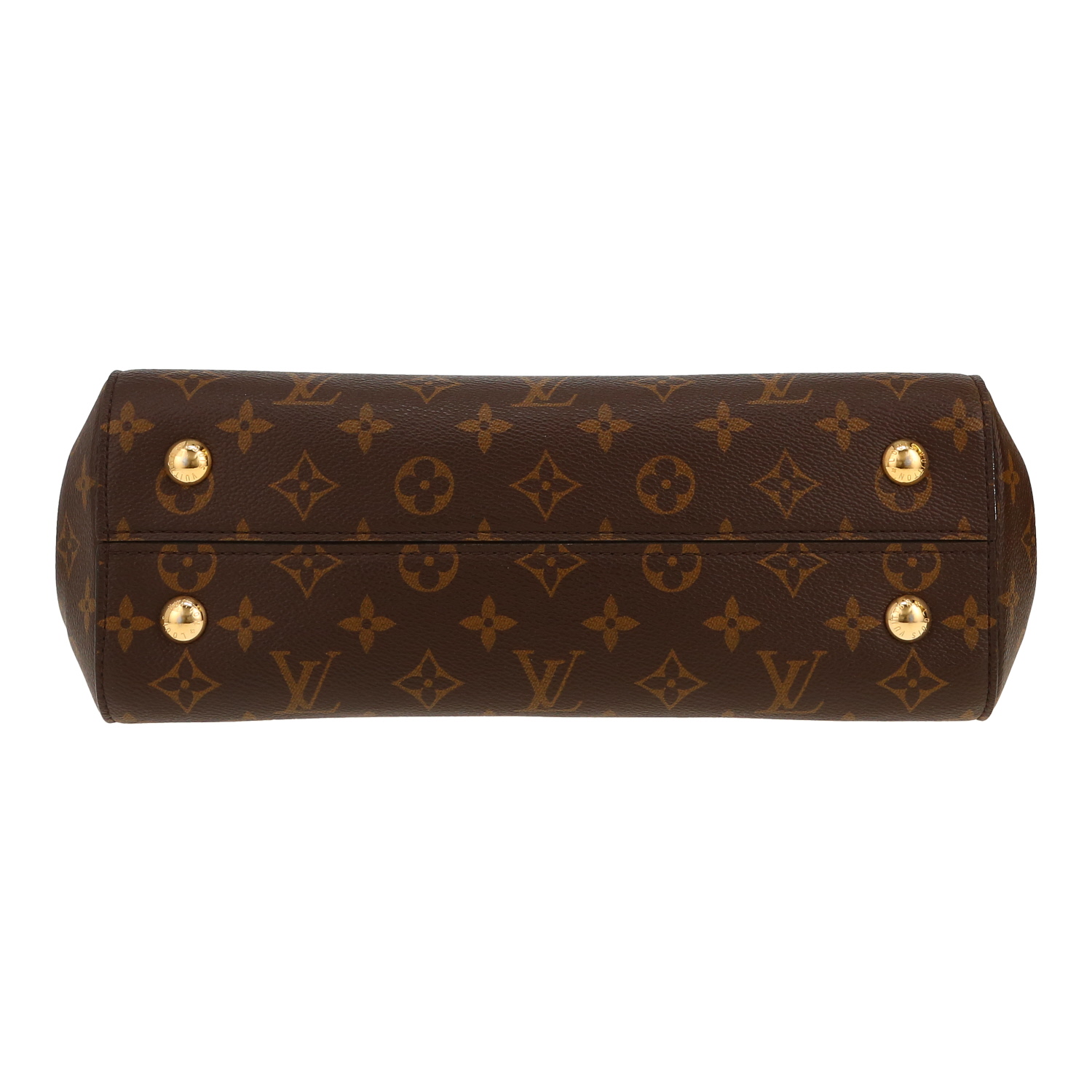 Bolso de mano Louis Vuitton  Cluny en lona Monogram marrón y cuero natural - Detail D1