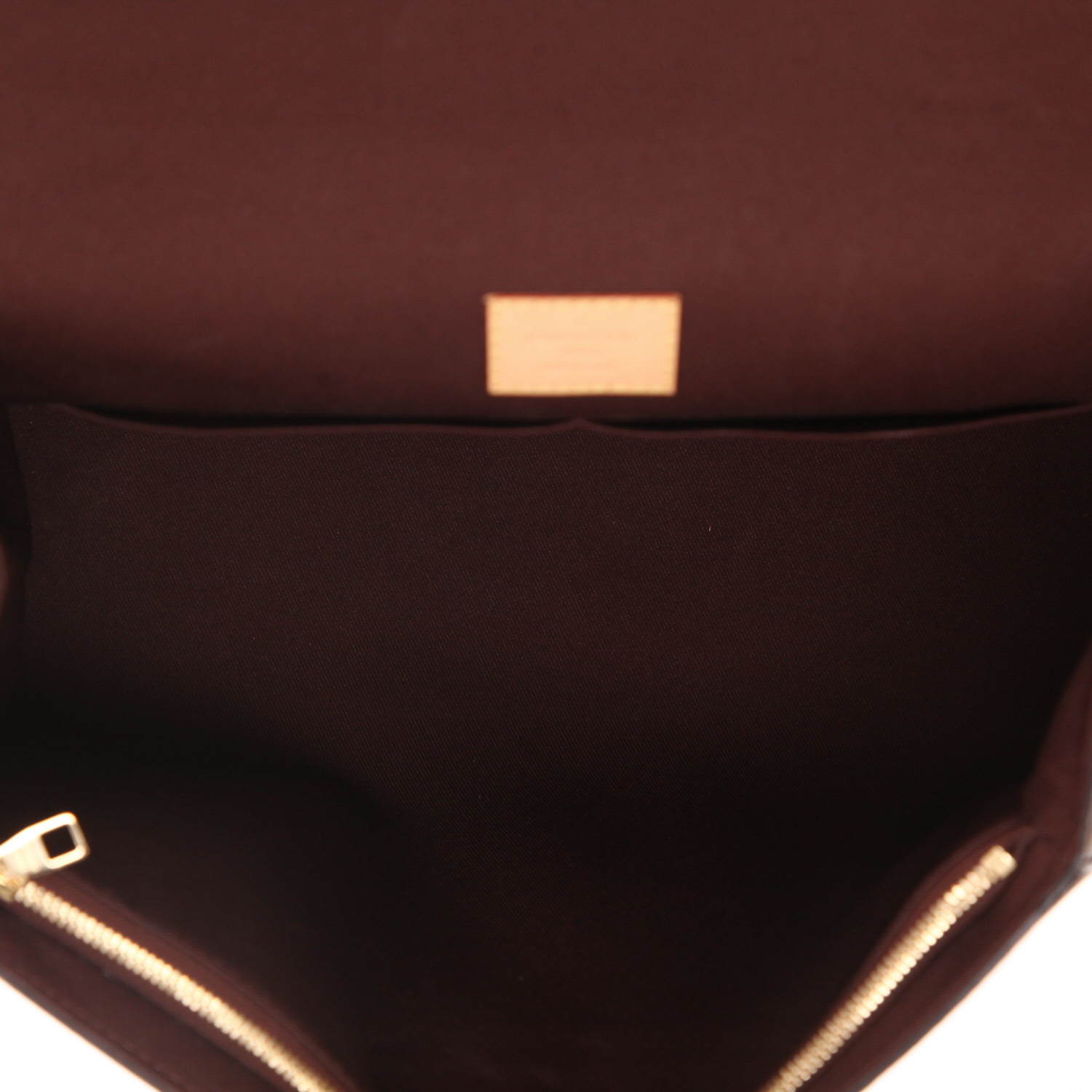 Bolso de mano Louis Vuitton  Cluny en lona Monogram marrón y cuero natural - Detail D3