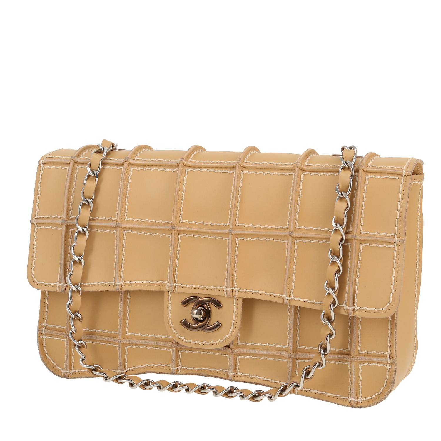 Sac Chanel Timeless Cuir Beige 2003 – Occasion Sac Chanel Timeless Cuir Beige 2003 – Occasion