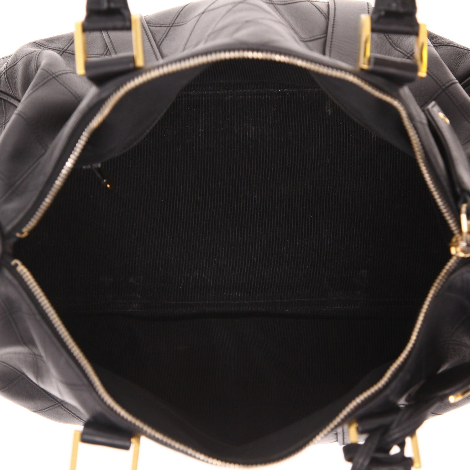 Borsa Chanel  Bowling in pelle trapuntata nera - Detail D3