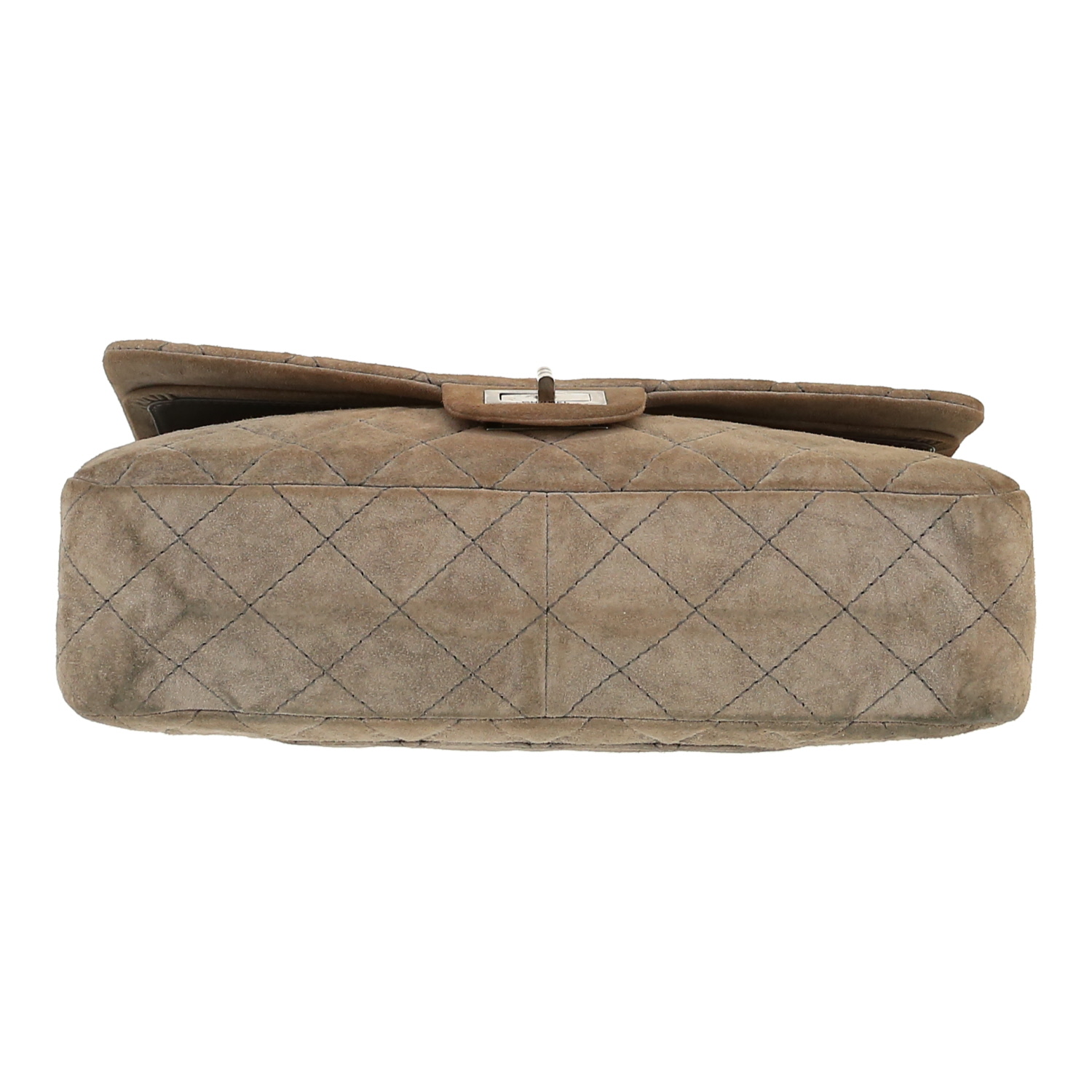 Borsa a tracolla Chanel  2.55 in Veau velours grigio - Detail D1