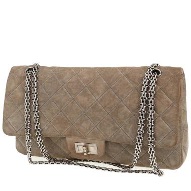 Chanel  2.55 shoulder bag  in grey Veau velours